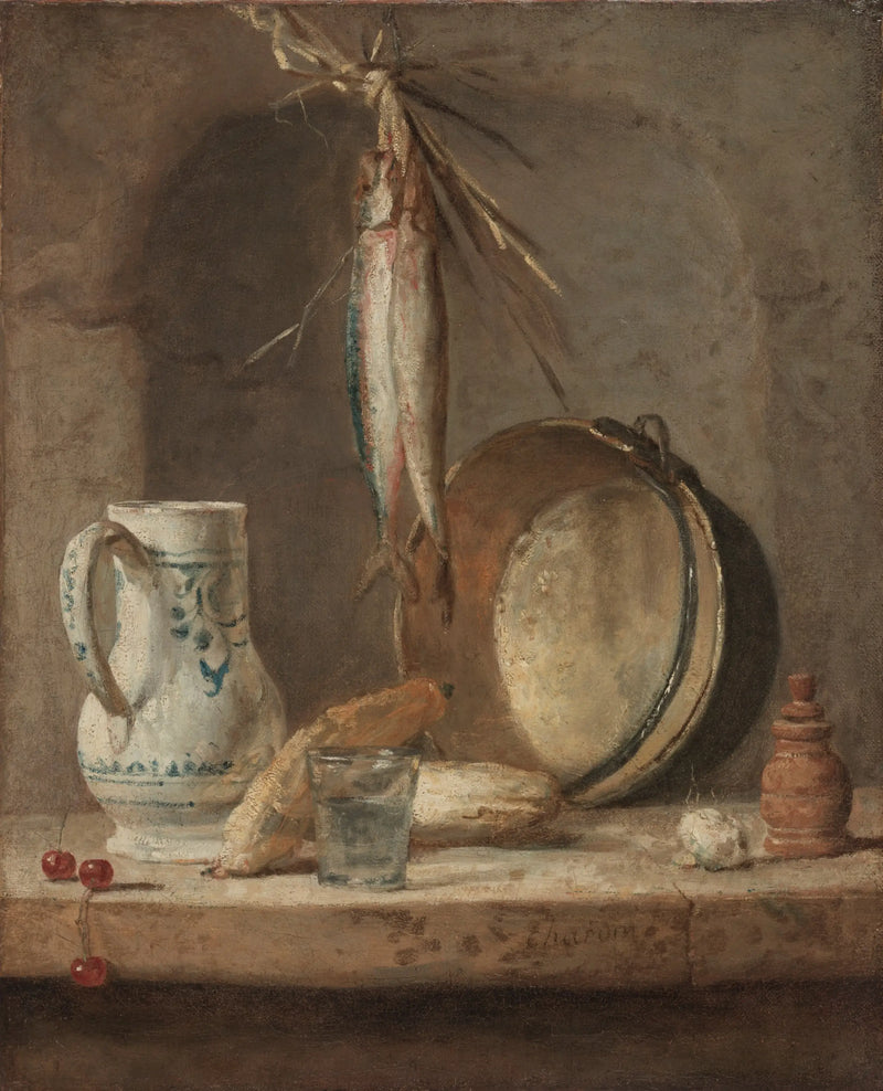 Martwa natura z śledziami - Jean Simeón Chardin