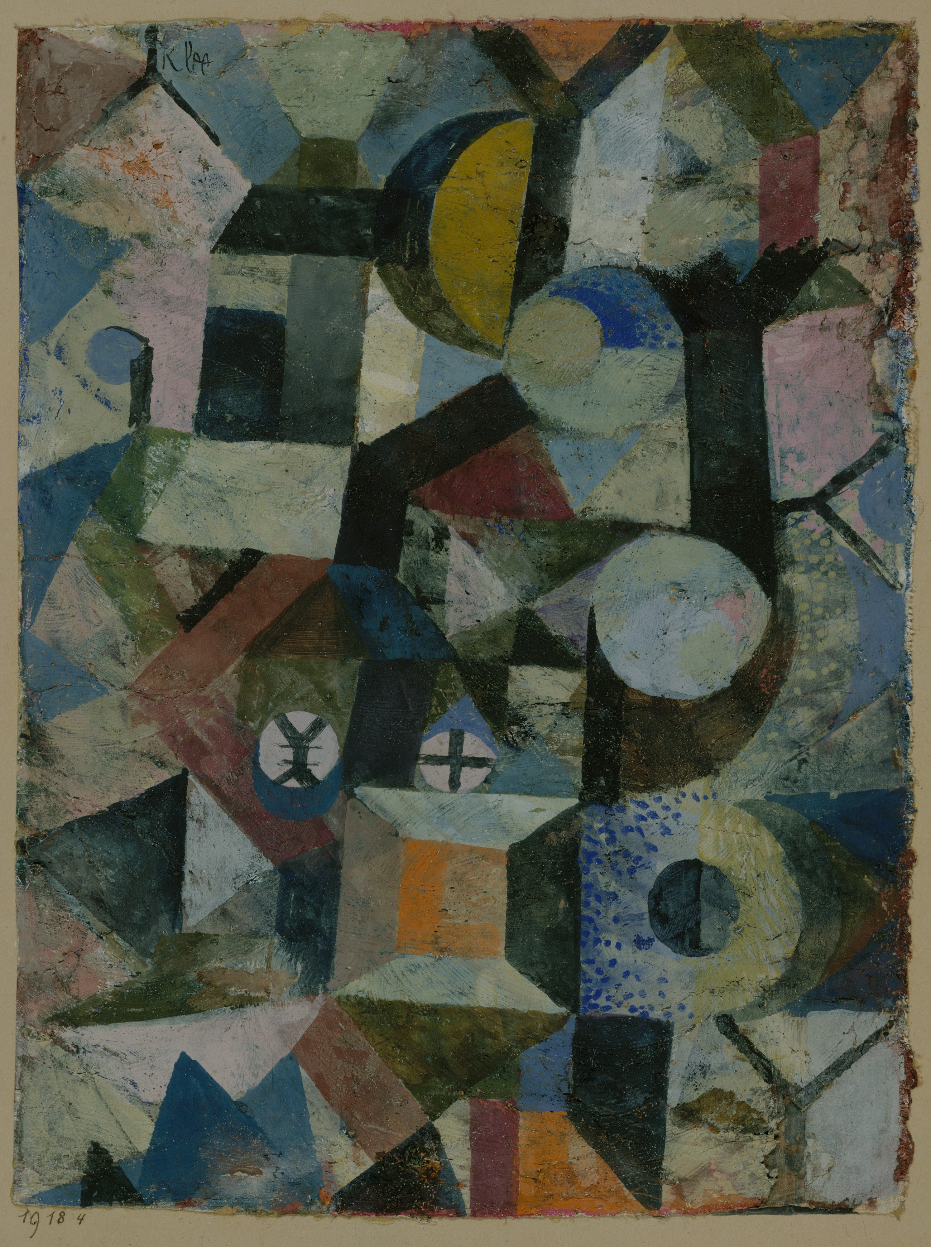 Kompozycja z Żółtą Półksiężycem i Y - Paul Klee
