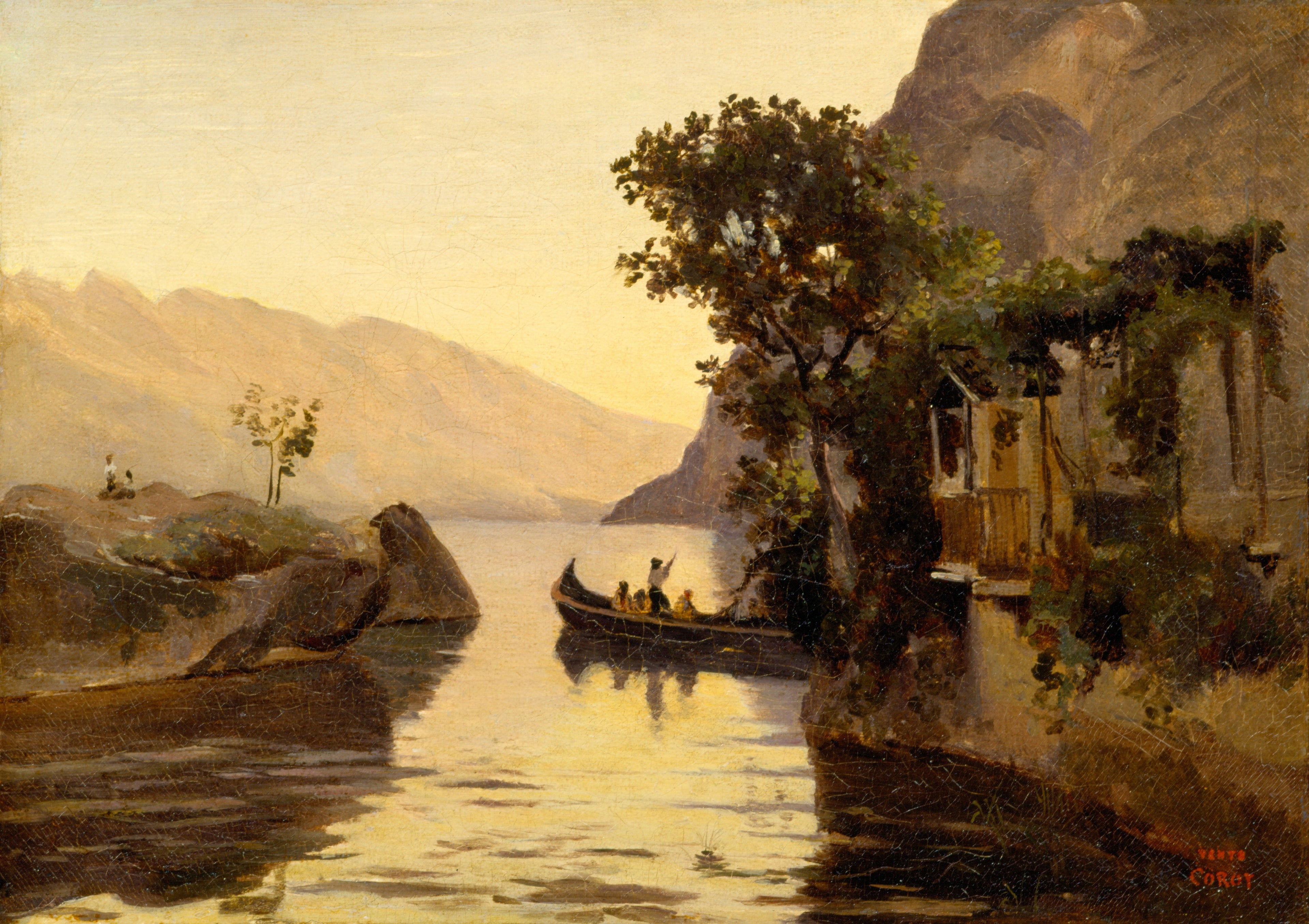Vue de Riva, Tyrol italien - Jean-Baptiste Camille Corot