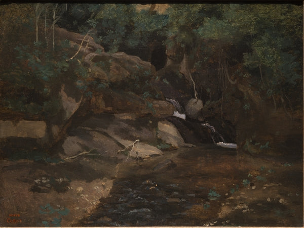 Rochers au bord d'un ruisseau, Civita Castellana - Jean-Baptiste Camille Corot