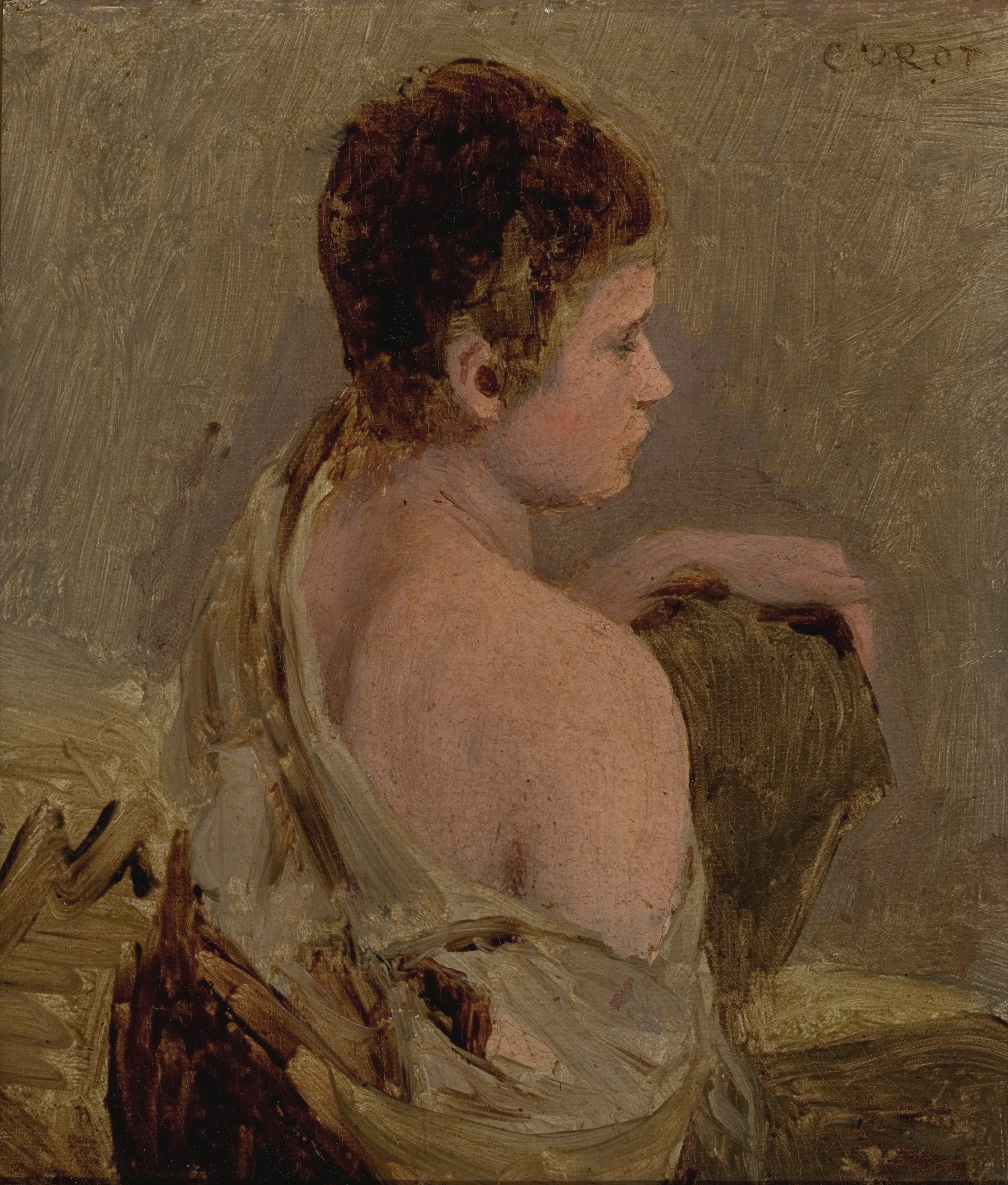 Jeune homme à l'épaule nue - Jean-Baptiste Camille Corot