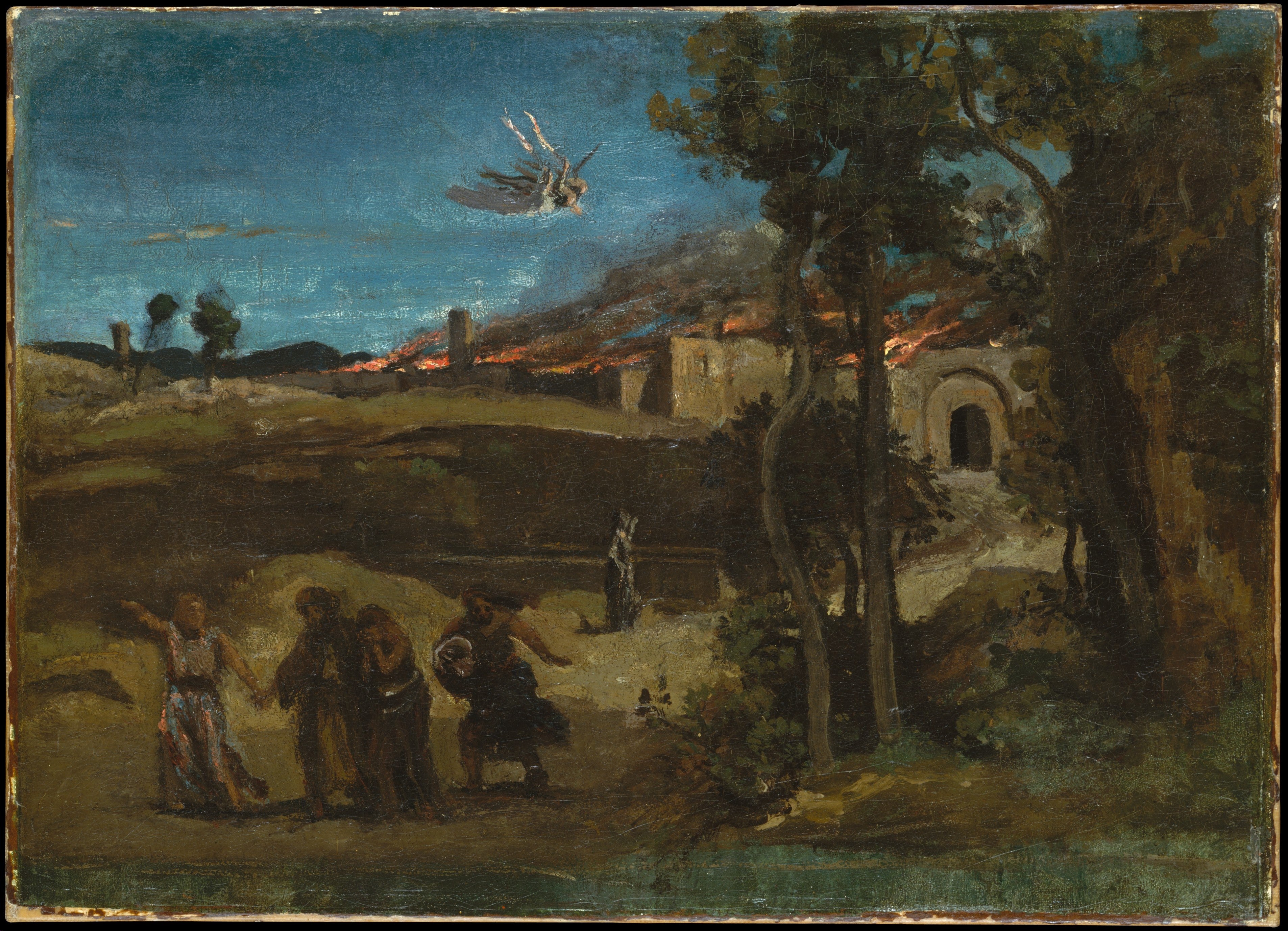 étude pour "La Destruction de Sodome" - Jean-Baptiste Camille Corot
