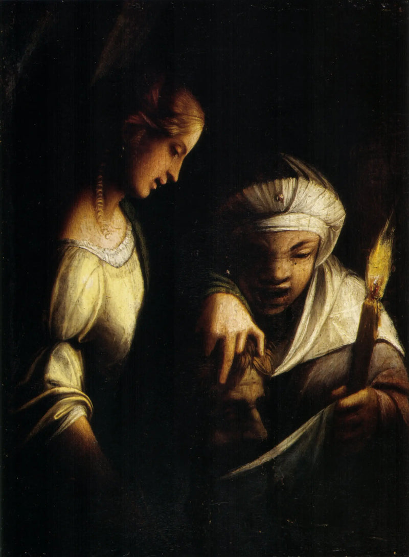 Judith i jej służąca z głową Holofernesa - Antonio da Correggio