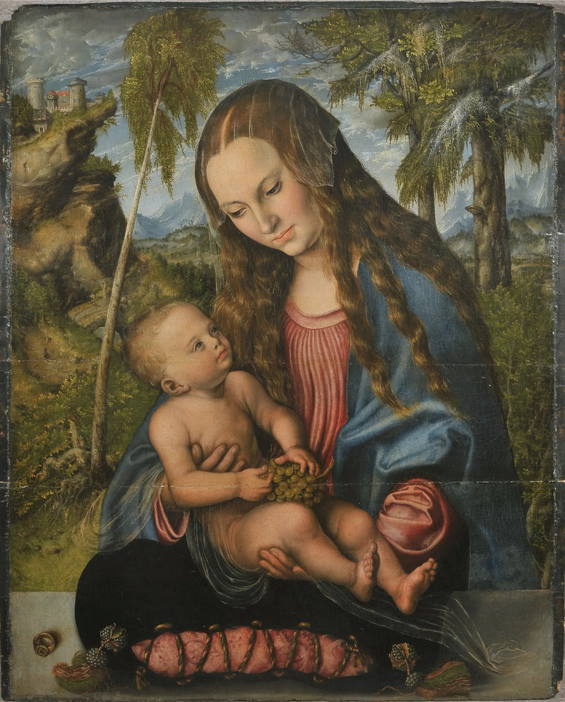 Madonna pod choinką. - Lucas Cranach Starszy