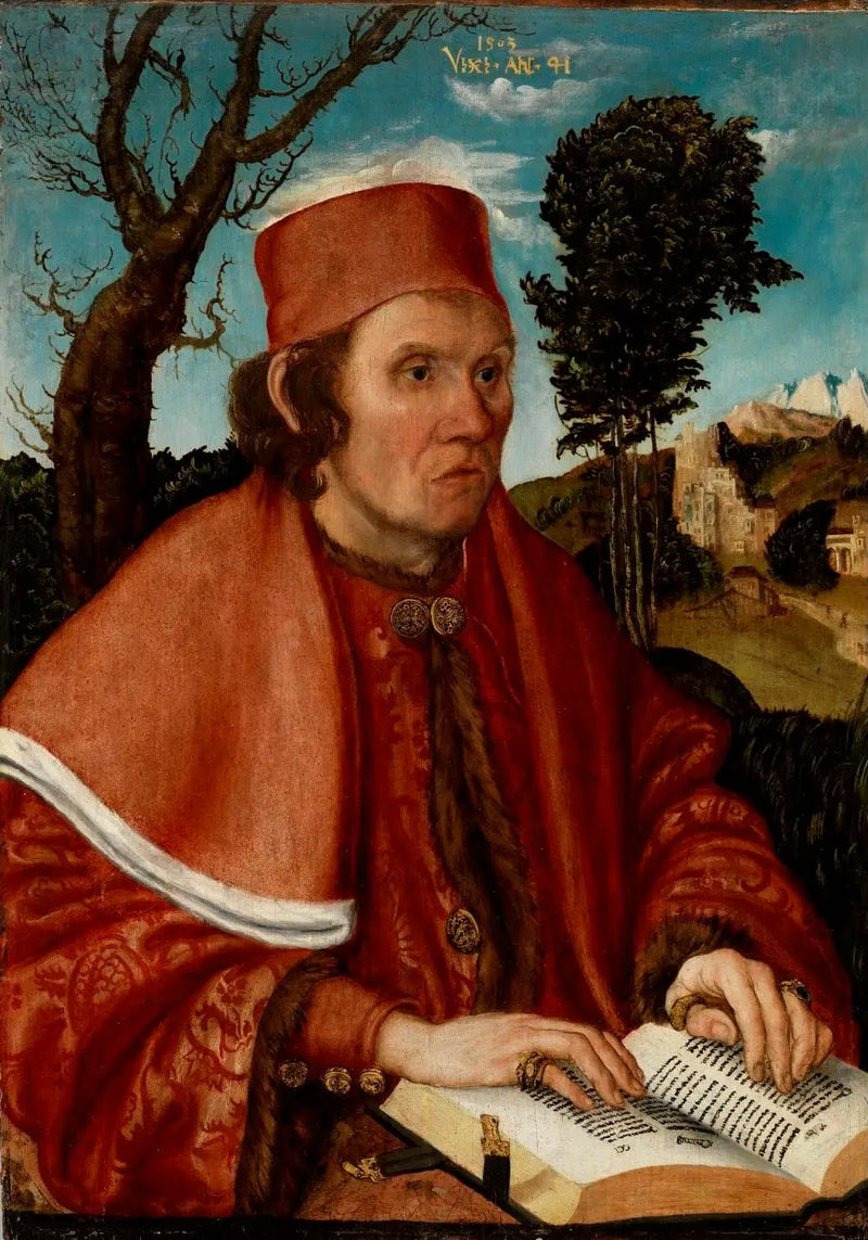 Portret prawnika, prawdopodobnie Stephana Reussa, rektora Uniwersytetu Wiedeńskiego - Lucas Cranach Starszy