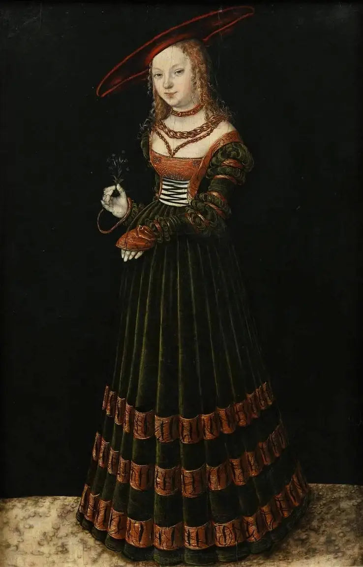 Portret młodej dziewczyny z goździkiem (La Princesse) - Lucas Cranach Starszy
