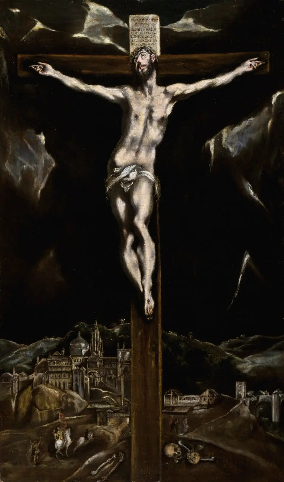 Le Christ en croix avec vue sur Tolède - El Greco - Alpha Reproduction