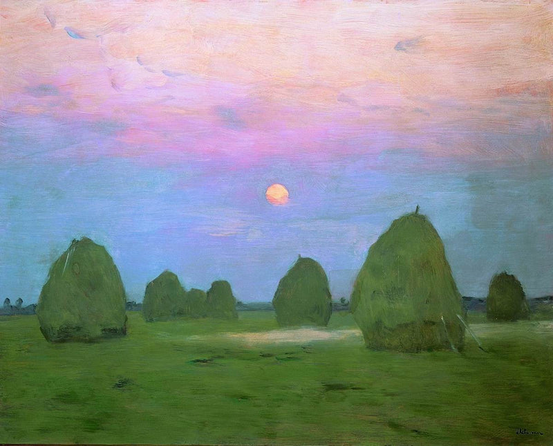 Crépuscule. Meules - Isaac Levitan