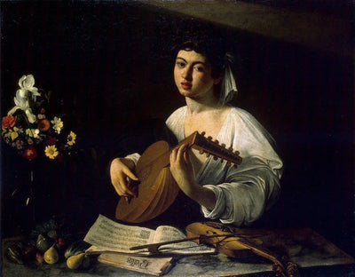 Reproduction du tableau « Joueur de luth - Le Caravage » par Alpha Reproduction en peinture à l’huile
