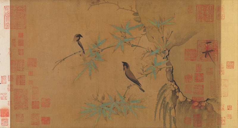 Finches and bamboo - Emperor Huizong