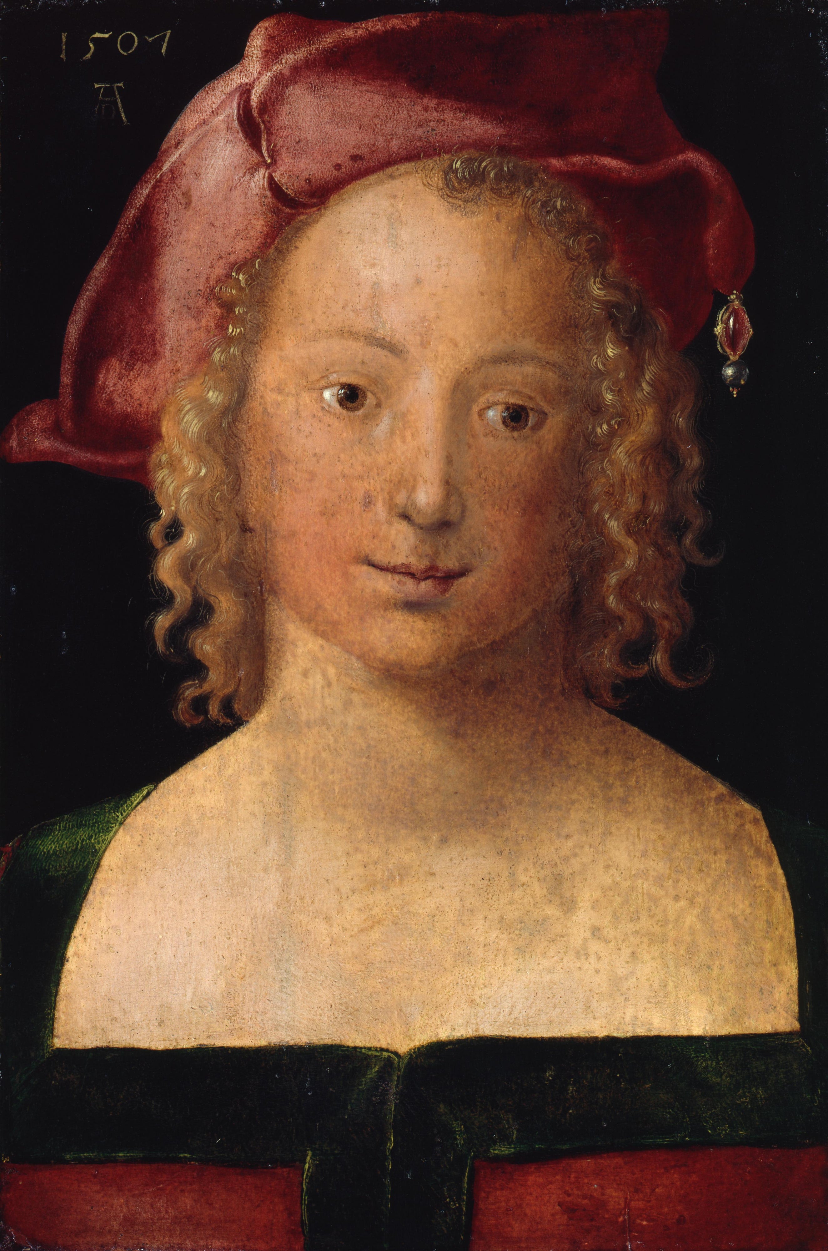 Młoda kobieta w czerwonej berecie - Albrecht Dürer