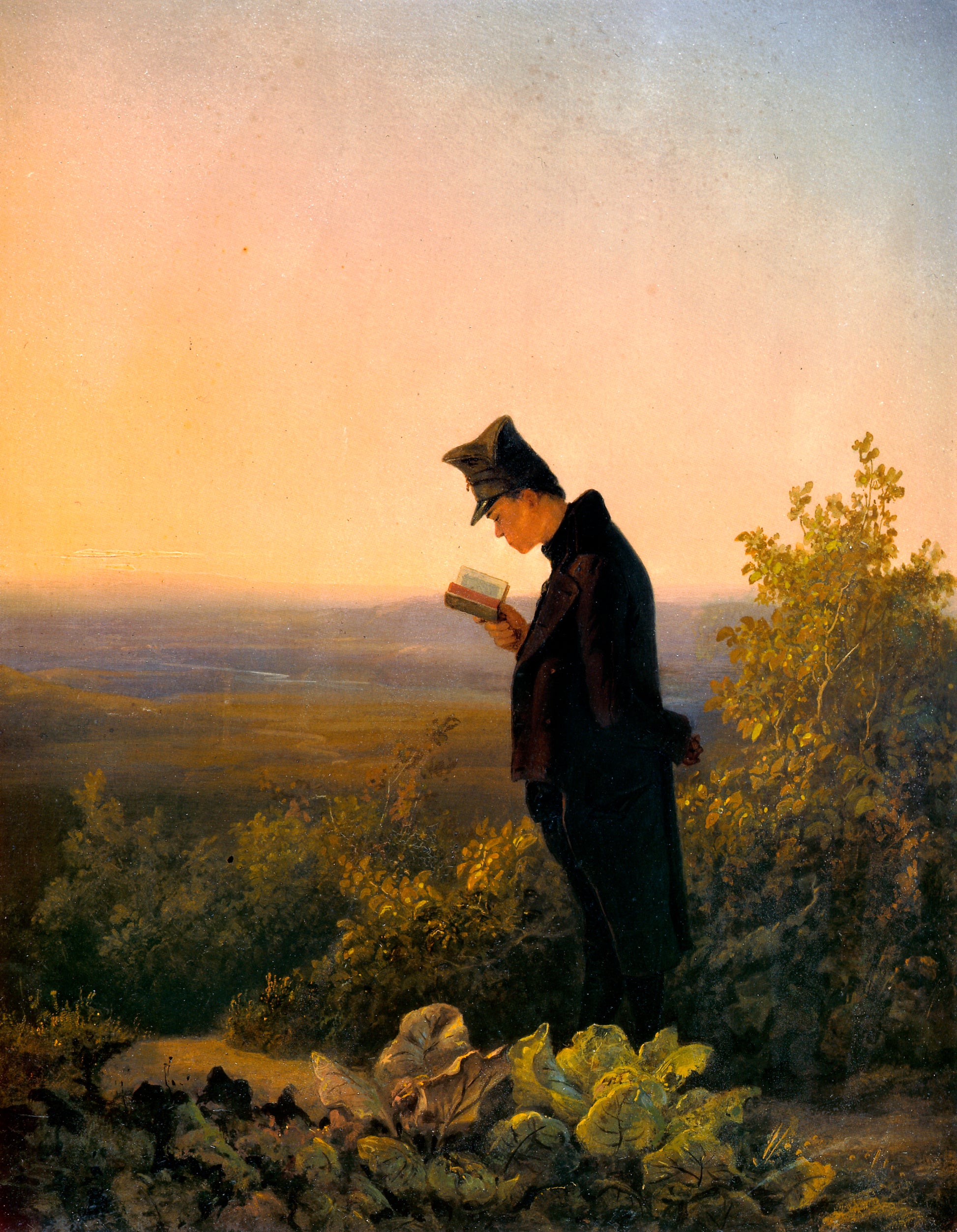 Czytanie brewiarza, wieczorem - Carl Spitzweg