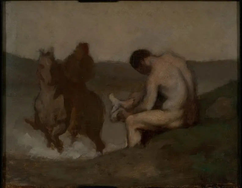 Kąpiel (L'Abreuvoir) - Honoré Daumier