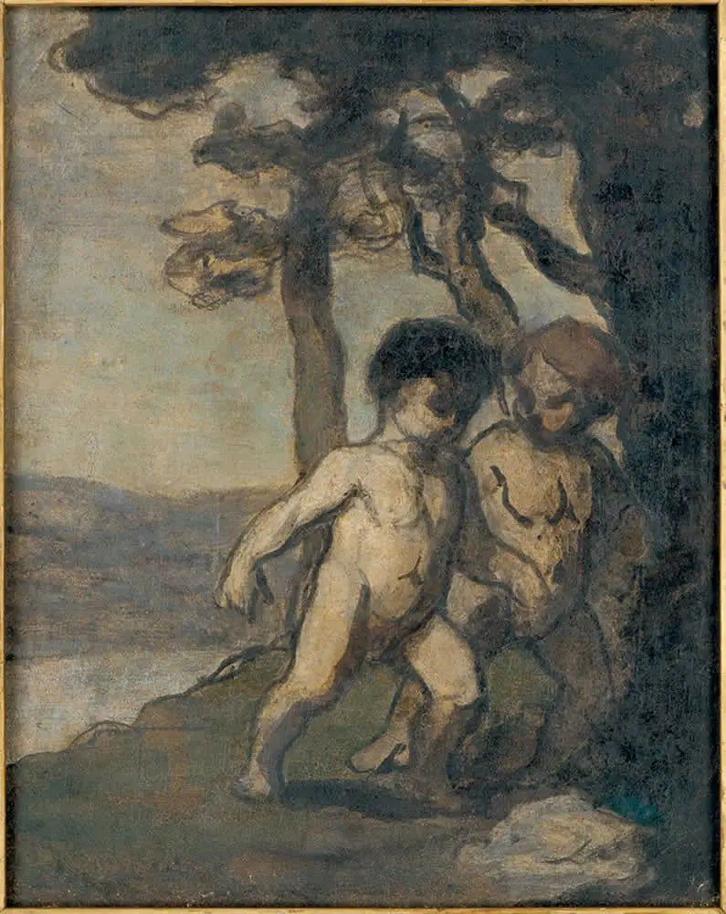 Dwójka dzieci - Honoré Daumier