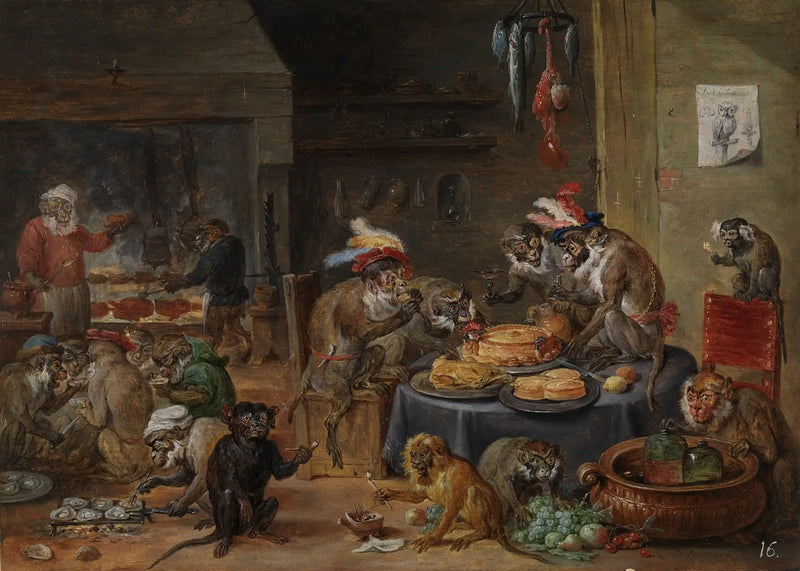 Uczta małp - David Teniers Młodszy