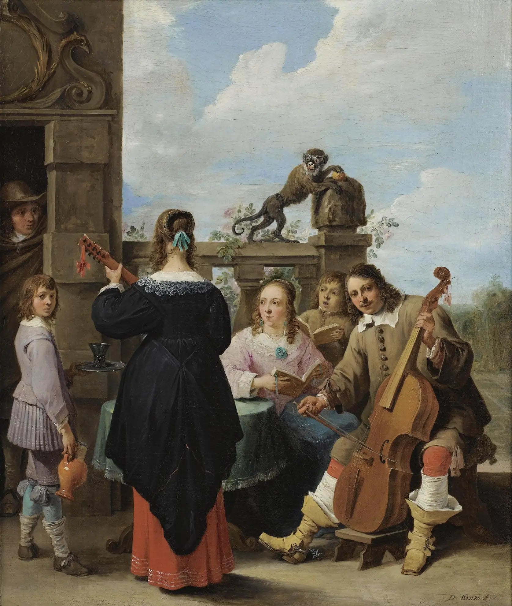 Un concert familial sur une terrasse - David Teniers le Jeune - Alpha Reproduction