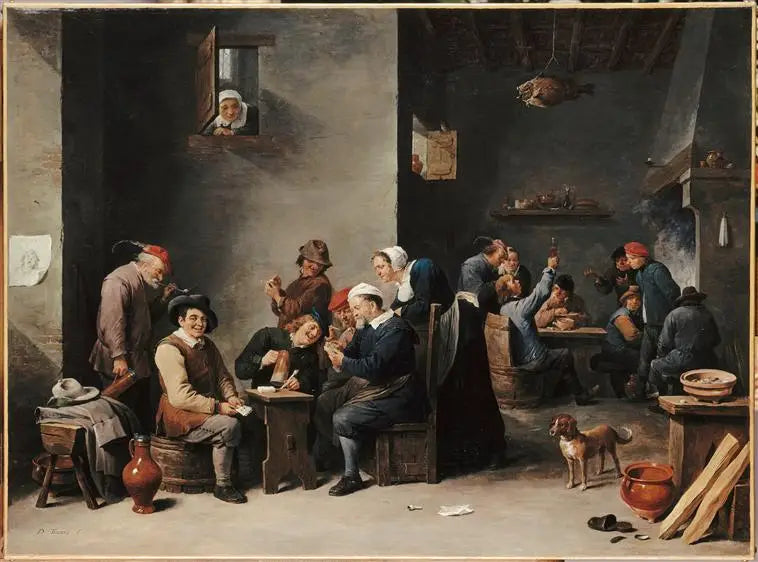 Wnętrze kabaretu. Partie de cartes - David Teniers Młodszy