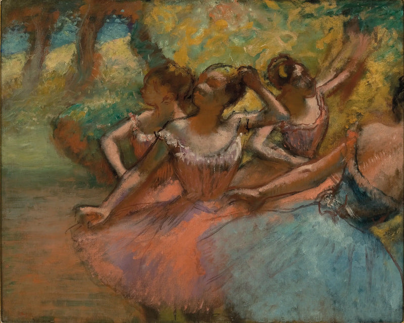 Cztery baletnice na scenie - Edgar Degas