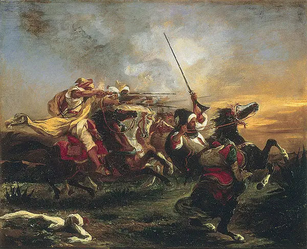 Ćwiczenia wojskowe Marokańczyków - Eugène Delacroix