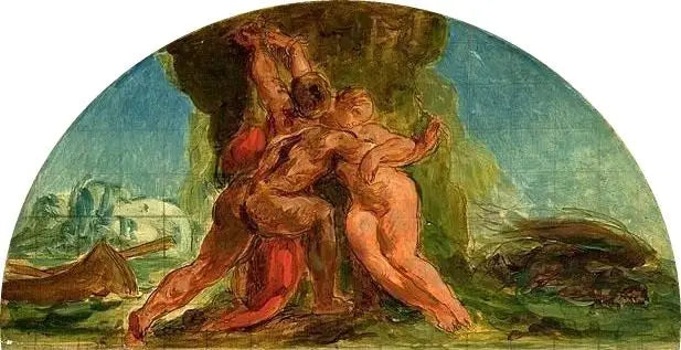Herkules uwalnia Hésione - Eugène Delacroix