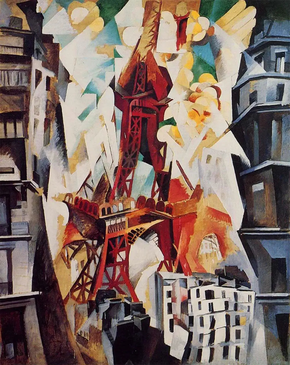 Reproduction du tableau « Champs-de-Mars, La Tour rouge - Robert Delaunay » par Alpha Reproduction en peinture à l’huile