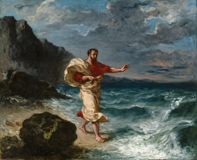 Demostenes nad morzem - Eugène Delacroix