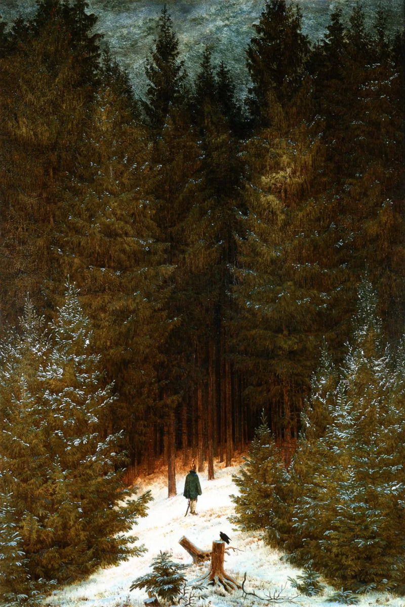 Myśliwy w lesie - Caspar David Friedrich