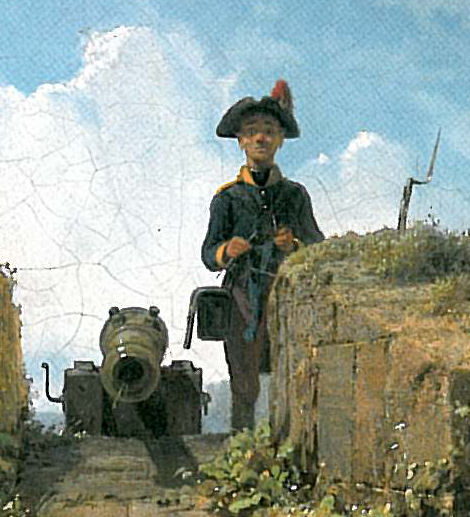 Strażniczka, dziergająca - Carl Spitzweg