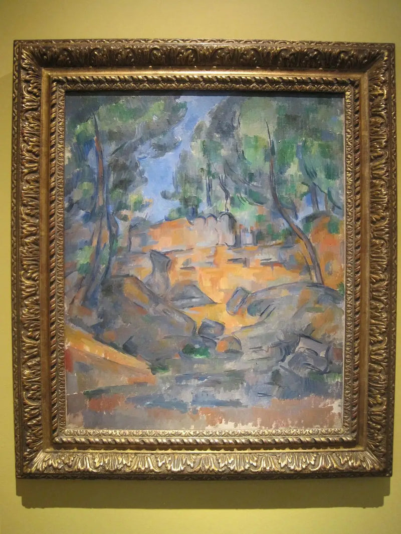 Drzewa i skały - Paul Cézanne