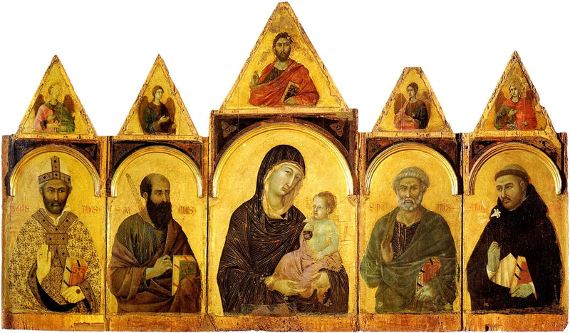 Matka Boska z Dzieciątkiem i świętymi - Duccio di Buoninsegna