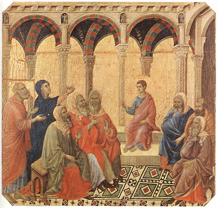 Dispute avec les médecins - Duccio di Buoninsegna