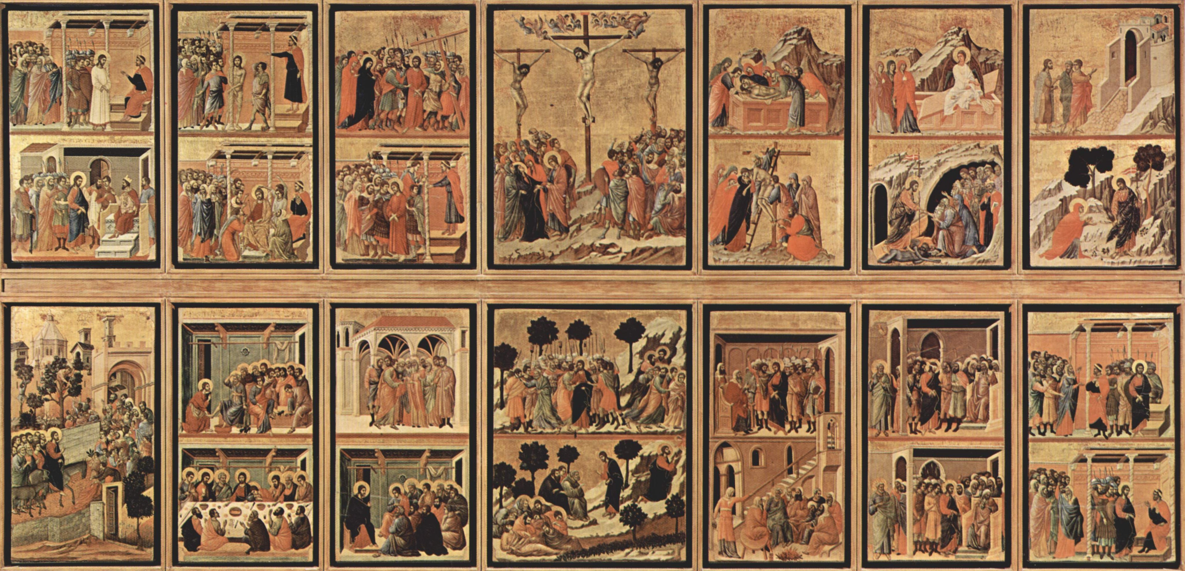 Reconfiguration du dos du retable de la Maesta de Sienne - Duccio di Buoninsegna