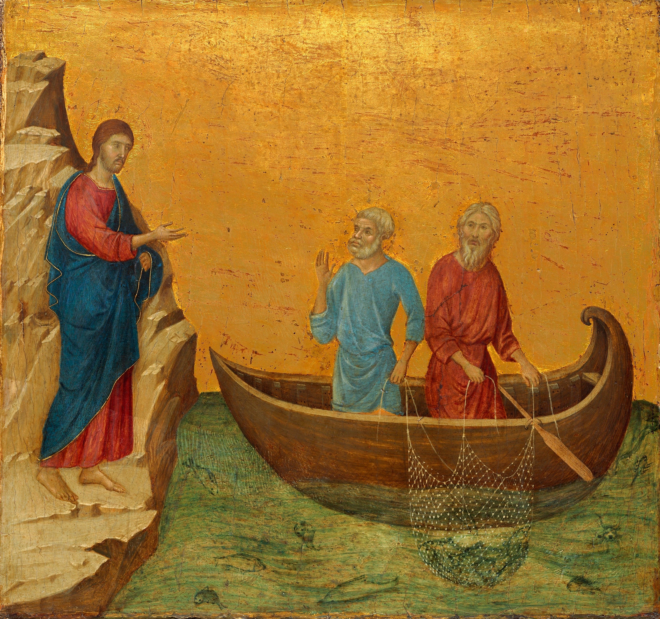 L'appel des apôtres Pierre et André - Duccio di Buoninsegna