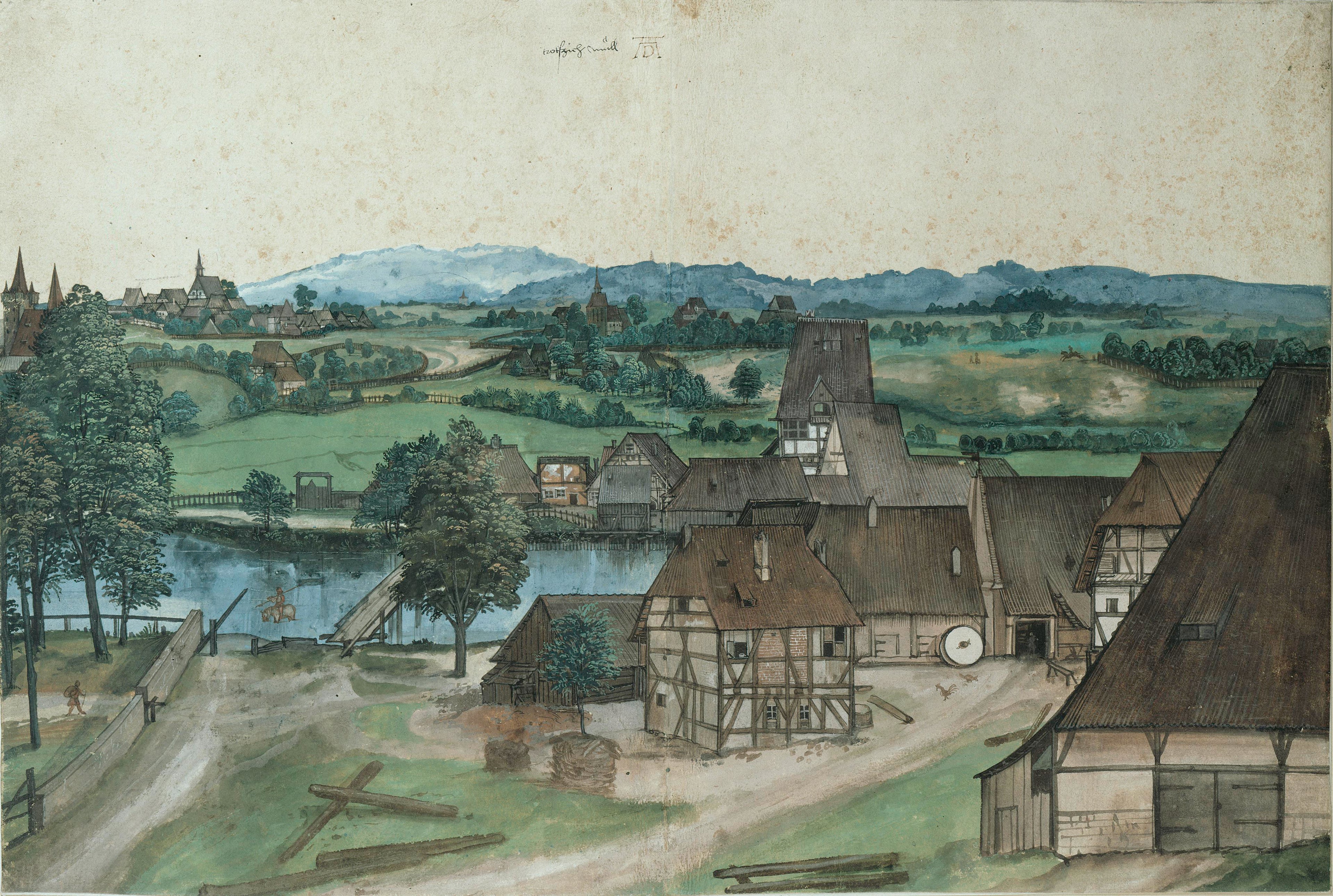 Tréfilerie na Pegnitz, w pobliżu Norymbergi - Albrecht Dürer