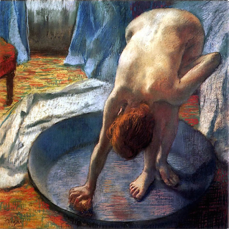 Kobieta przy misce - Edgar Degas