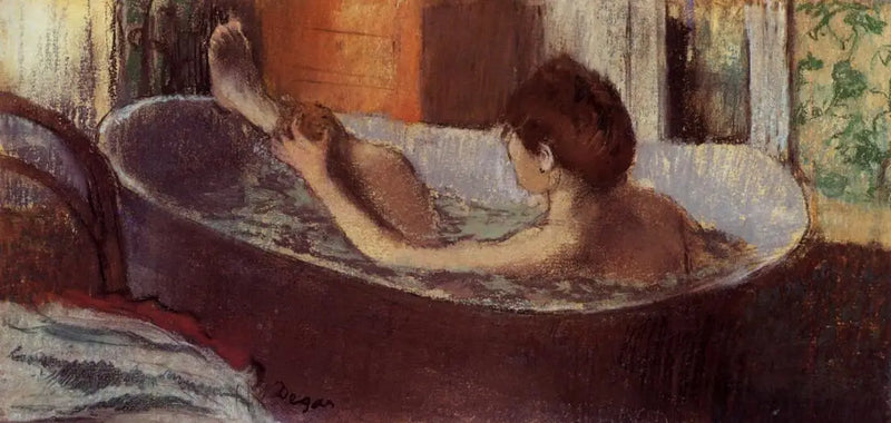 Kobieta w kąpieli, która osusza nogę - Edgar Degas