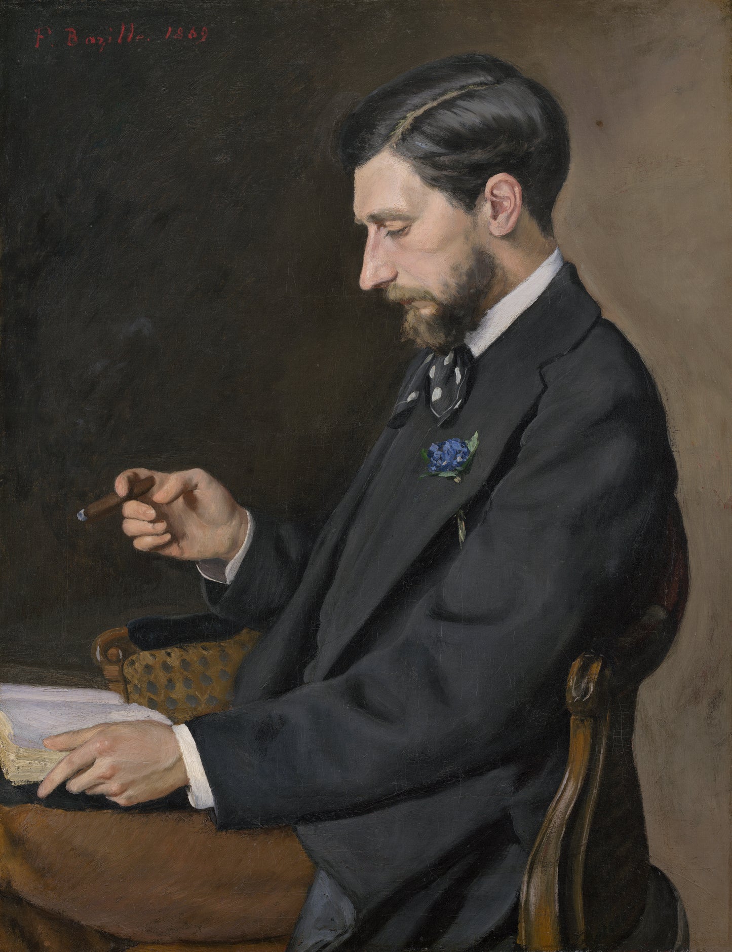 Reproduction du tableau « Edmond Maître - Frédéric Bazille » par Alpha Reproduction en peinture à l’huile