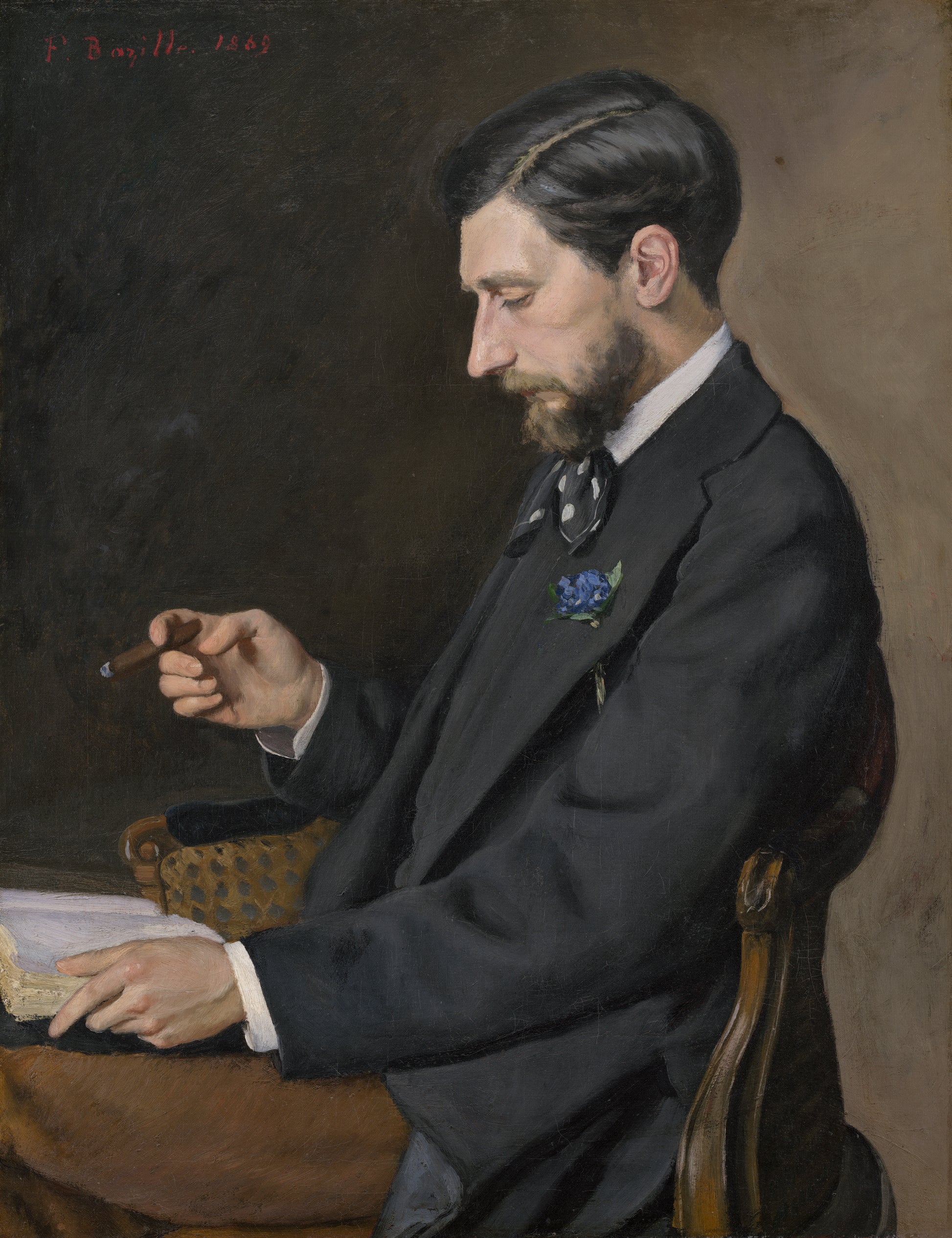 Reproduction du tableau « Edmond Maître - Frédéric Bazille » par Alpha Reproduction en peinture à l’huile