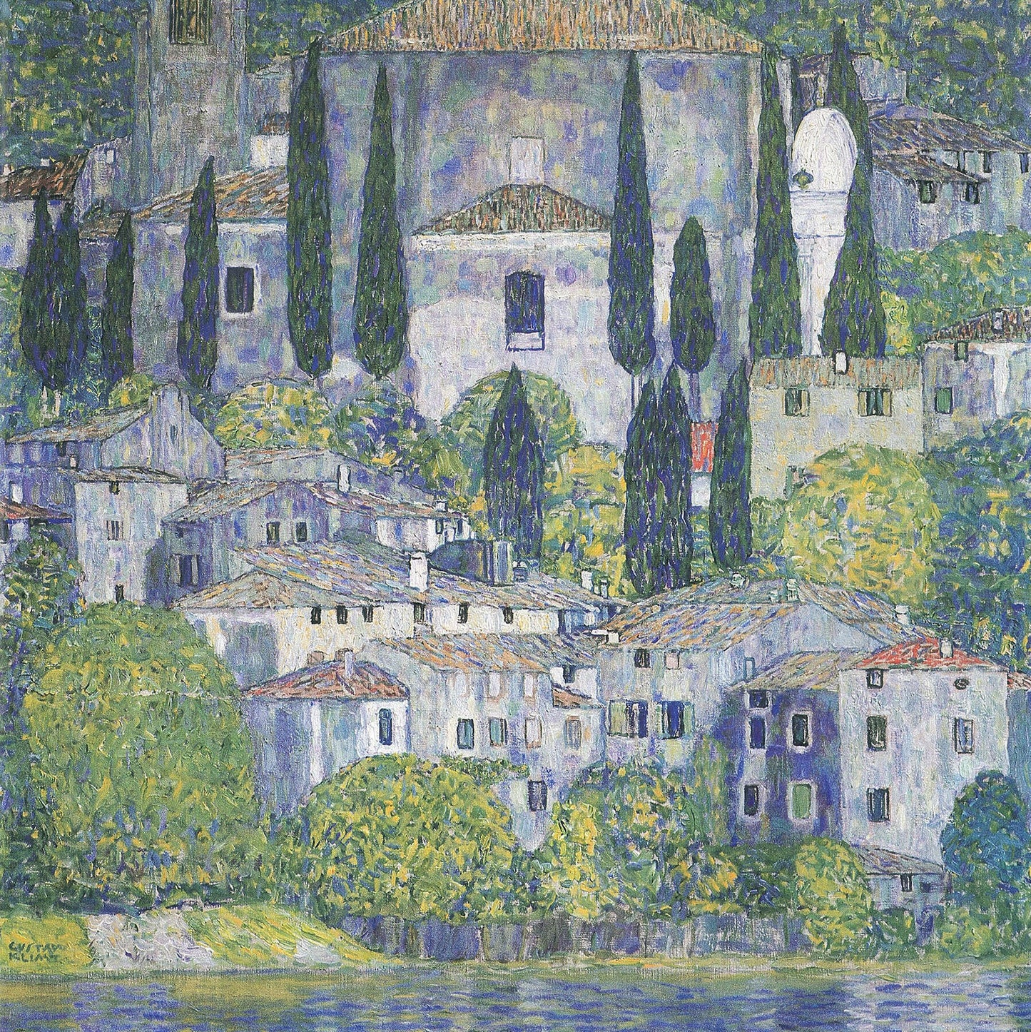 🏰✨ Kościół w Cassone – Gustav Klimt (1913)