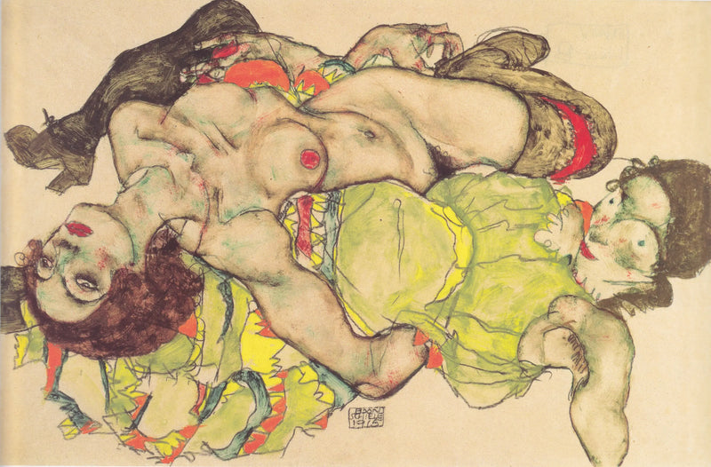 Para zakochanych kobiet - Egon Schiele
