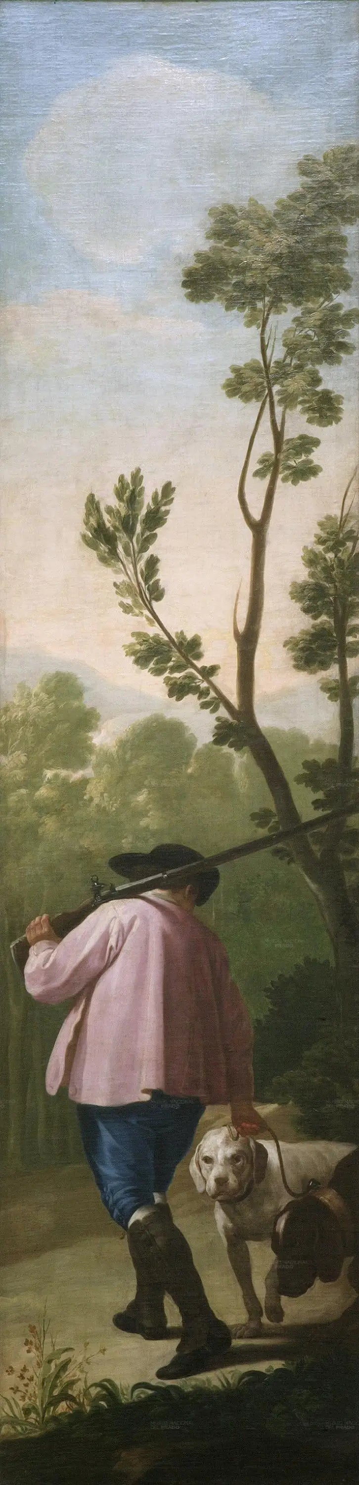 Myśliwy z psami - Francisco de Goya