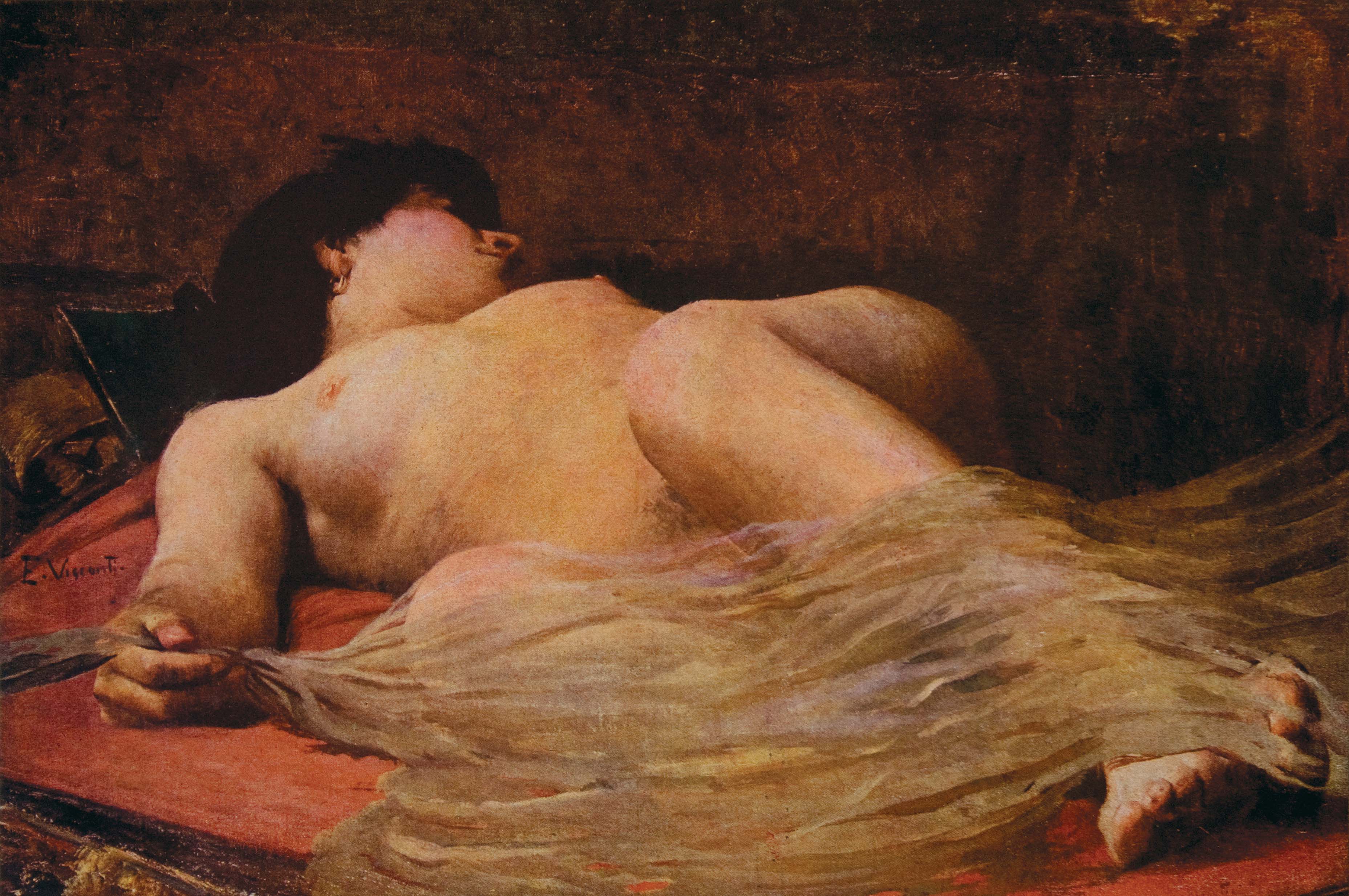 Nu feminino com véu - Eliseu Visconti