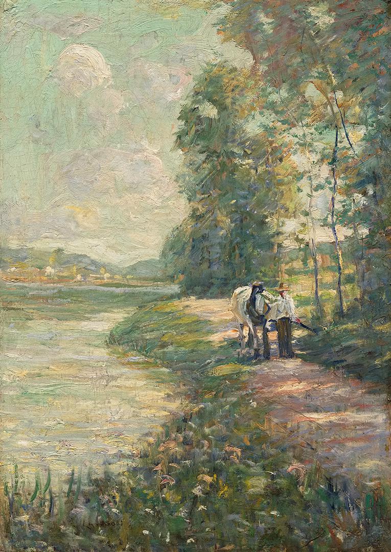 Sentier au bord de la rivière - Ernest Lawson