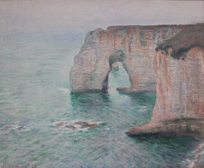 🎨 Klify Étretat – Claude Monet, 1885