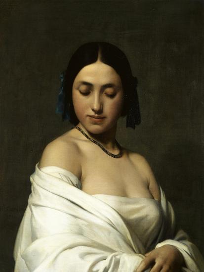Studium florenckie lub Młoda dziewczyna w popiersiu, ze spuszczonymi oczami – Hippolyte Flandrin