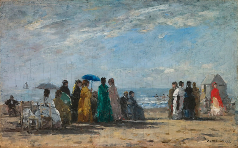 Plaża w Trouville - Eugène Boudin