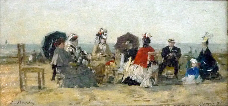 Rozmowa na plaży w Trouville - Eugène Boudin