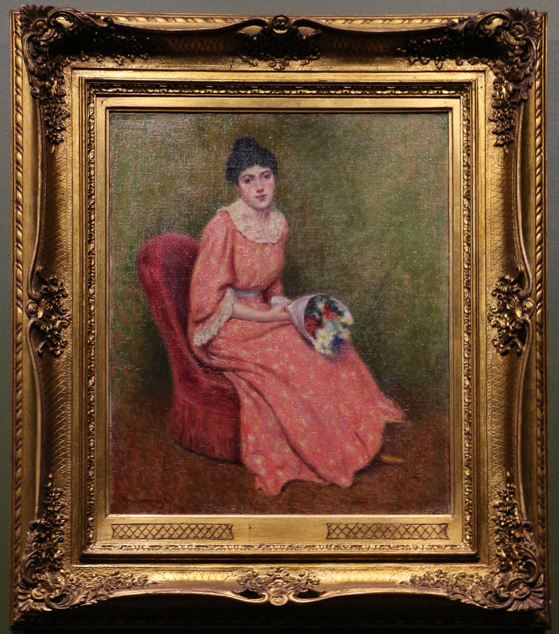 Młoda dziewczyna z bukietem kwiatów - Federico Zandomeneghi