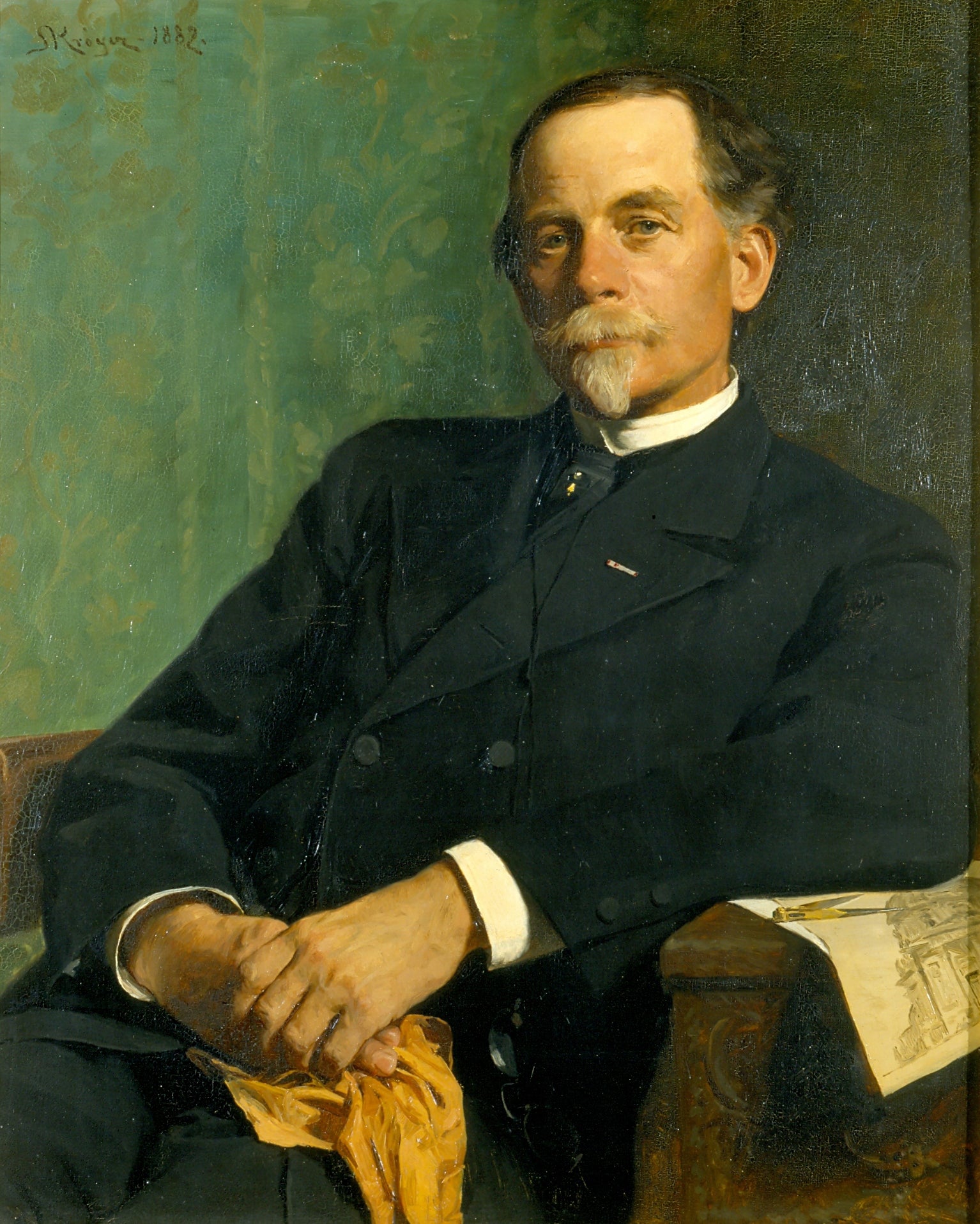 Architekt, profesor F. Meldahl siedzący - Peder Severin Krøyer