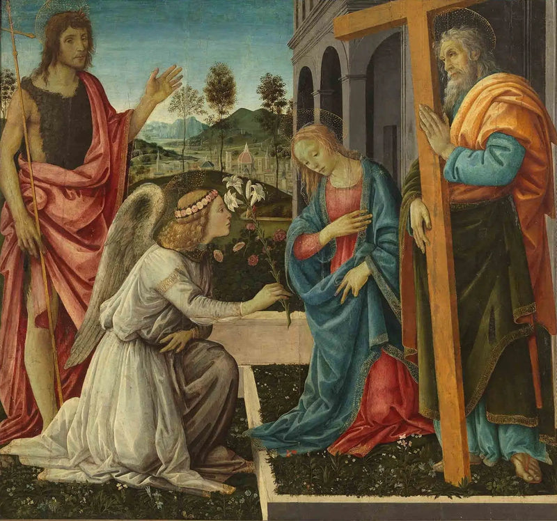 Zwiastowanie z Świętymi - Filippino Lippi